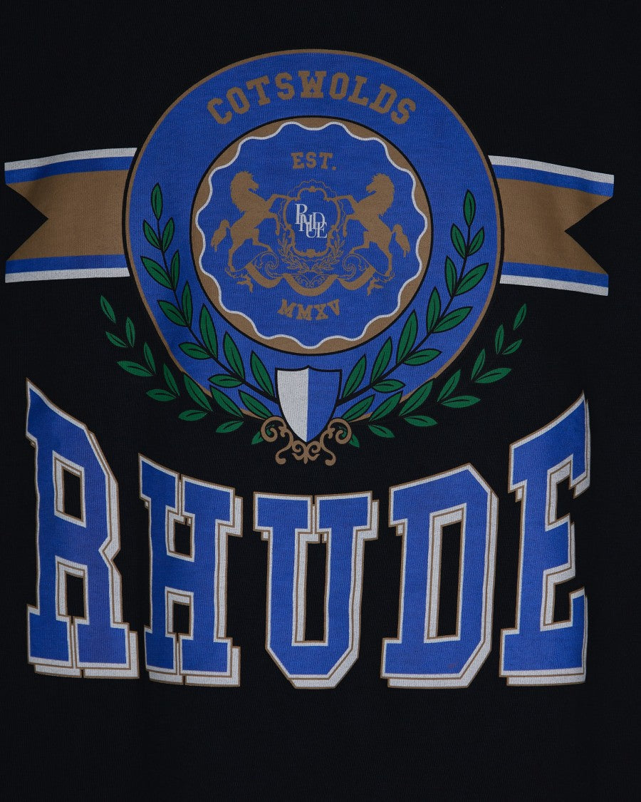 Rhude Cotswold Crest Tee Vintage Black T-Shirt