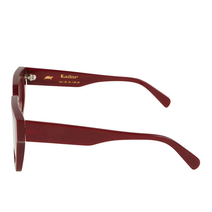 Kador Charlize Oversized Square Frame Sunglasses In Deep Burgundy