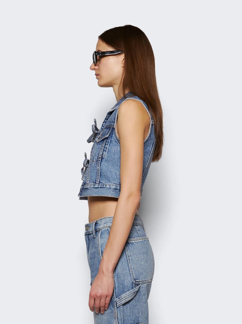 Alexander Wang Tied Front Vest Vintage Light Indigo