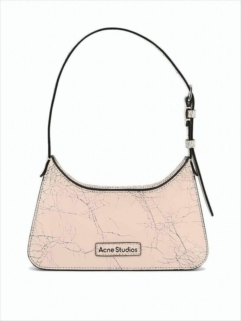 Acne Studios Textured Leather Shoulder Bag With Adjustable Strap