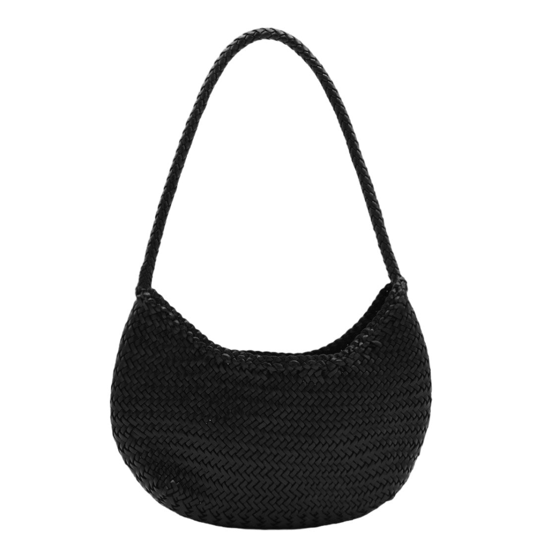 Dragon Diffusion Crescent-Shaped Textured Shoulder Bag