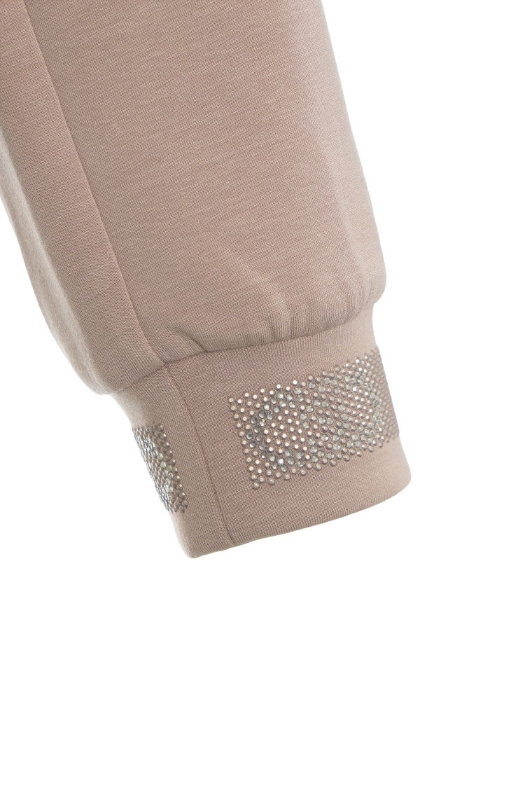 Liu Jo Hooded Sweatshirt With Rhinestones