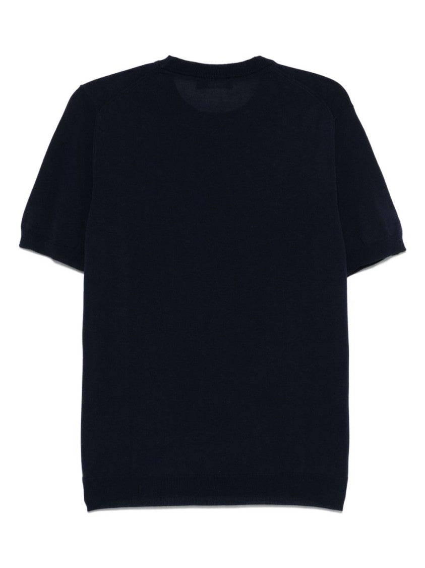 Zanone Classic Blue Crew Neck T-Shirt