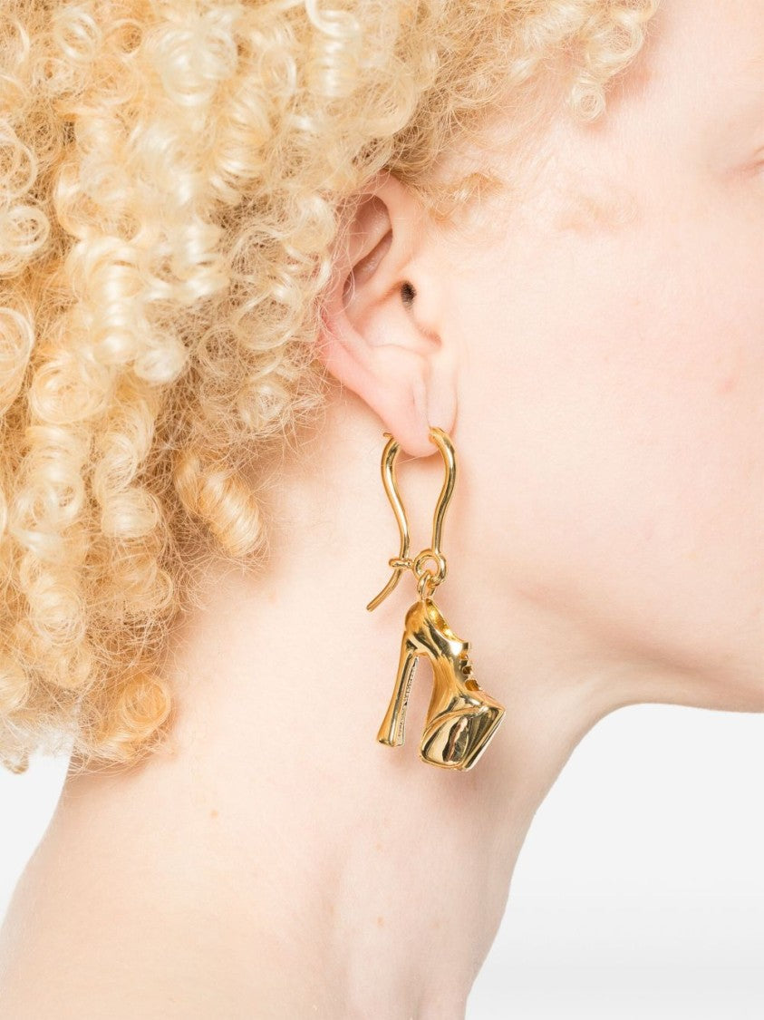 Vivienne Westwood Gold-Tone Polished High-Heeled Charm Earrings