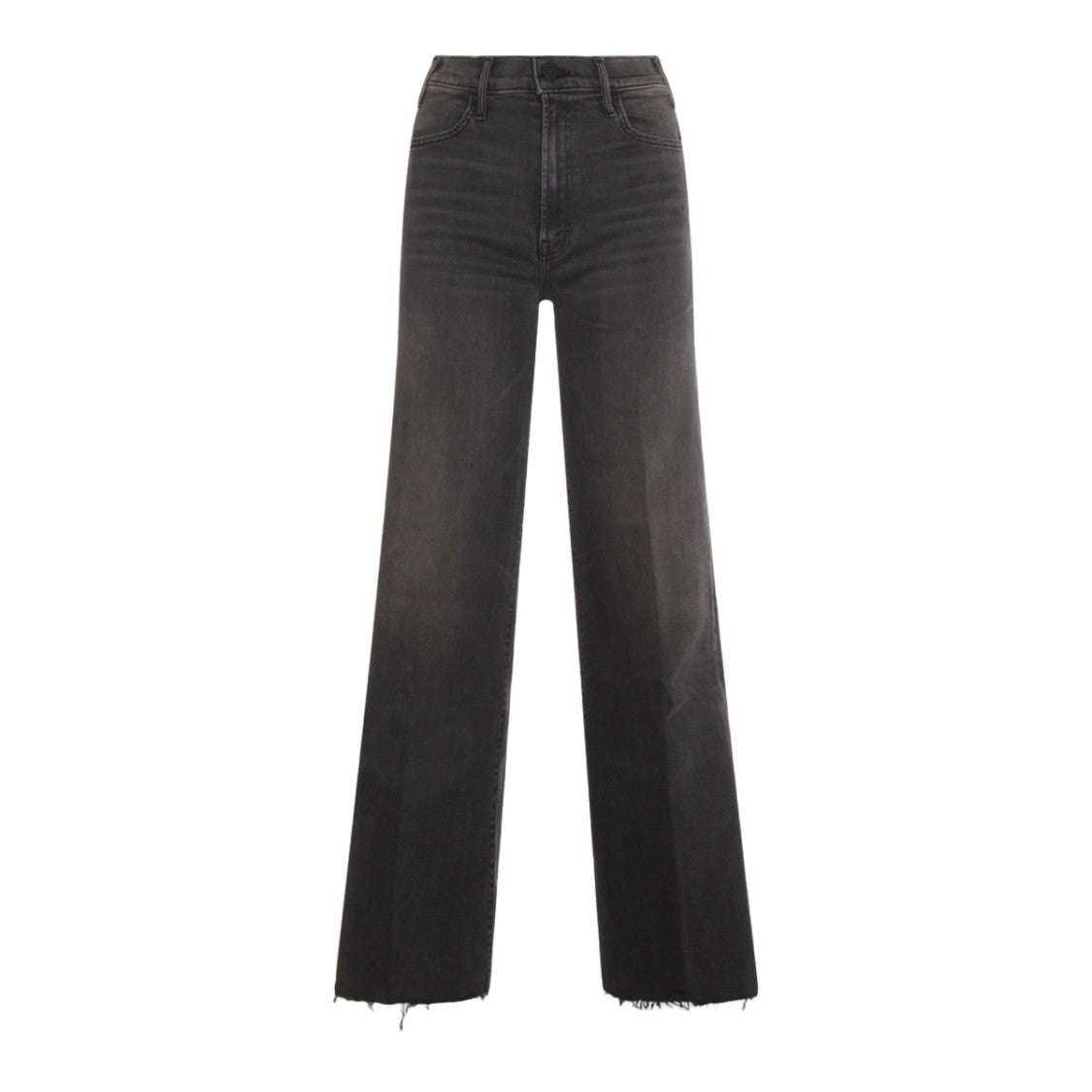 Mother High-Waisted Straight-Leg Jeans With Frayed Hem