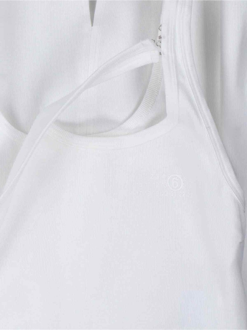 Mm6 By Maison Margiela Mini' Tubular Dress – White