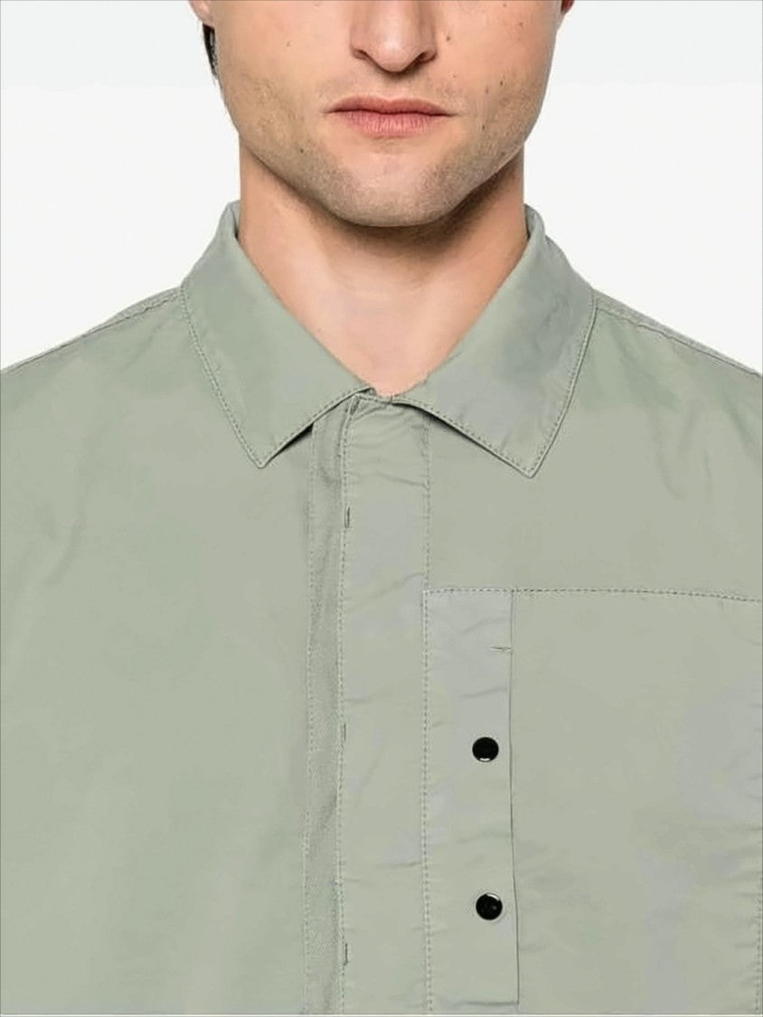 Stone Island Long-Sleeve Shirt With Concealed Button Placket
