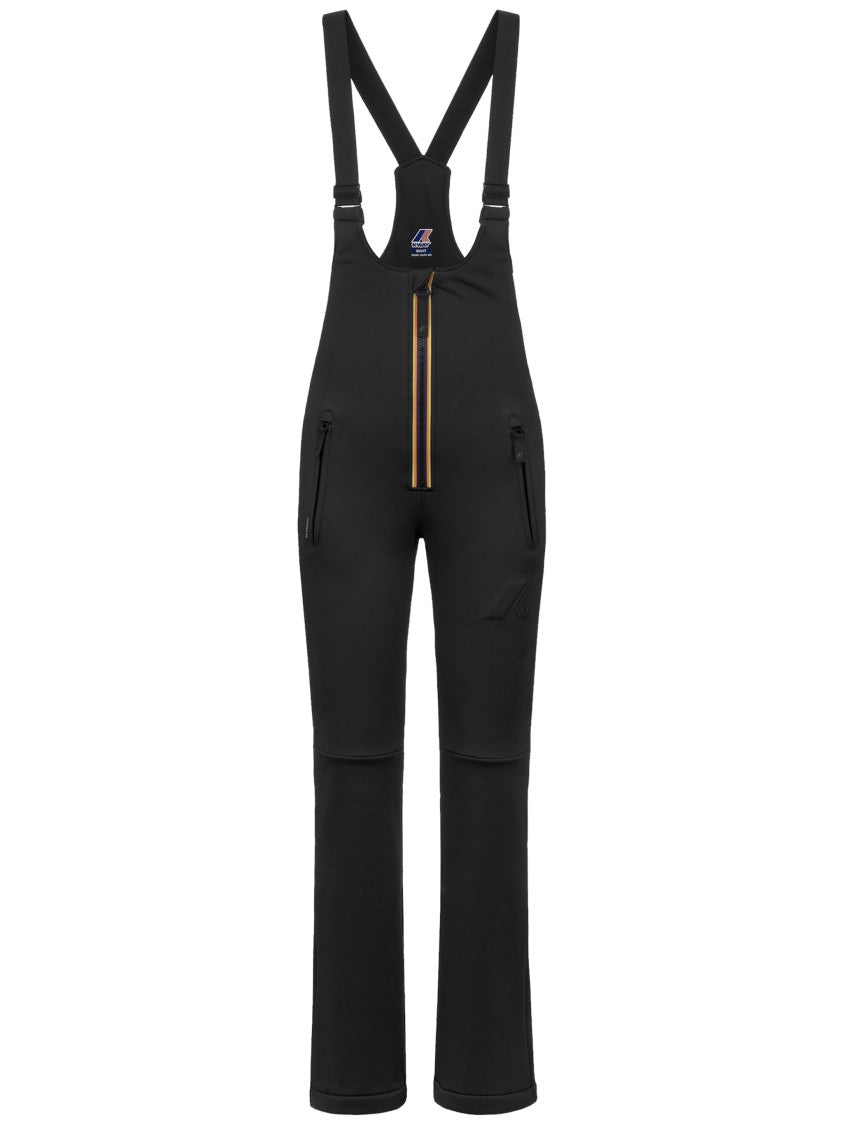 K-Way Black Bochaine Softshell Bib Ski Pants