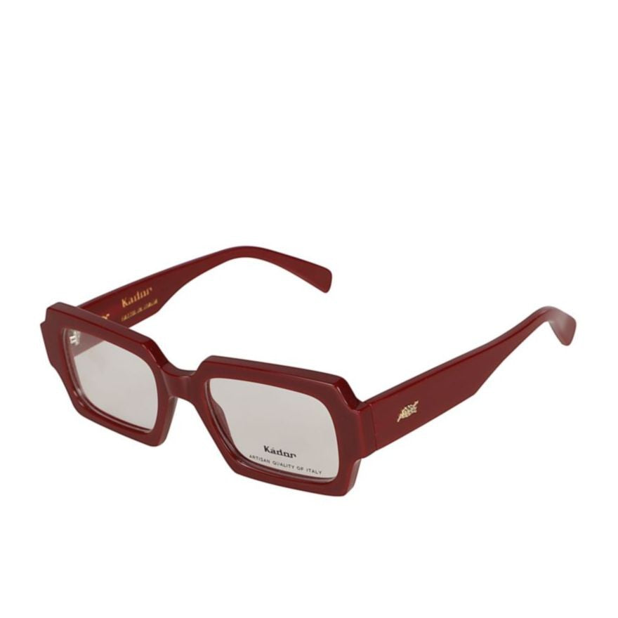 Kador Evy Bold Geometric Eyeglasses In Deep Burgundy