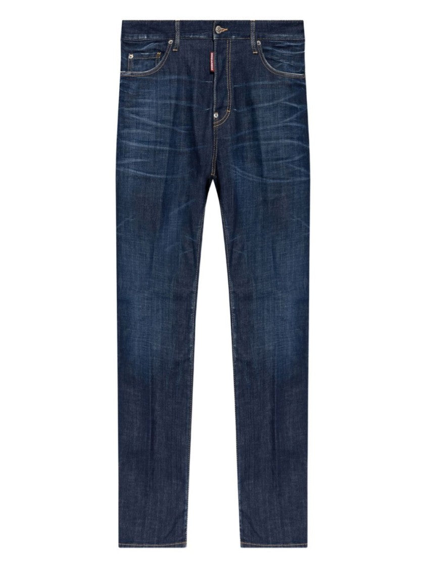 Dsquared2 Indigo Denim Jeans With Classic Five-Pocket Design