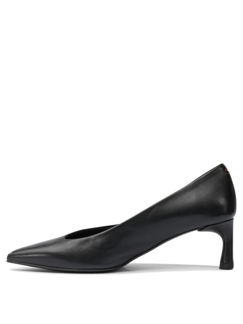 Halmanera Pointed Toe Heeled Shoes With Flared Mid-Height Heel