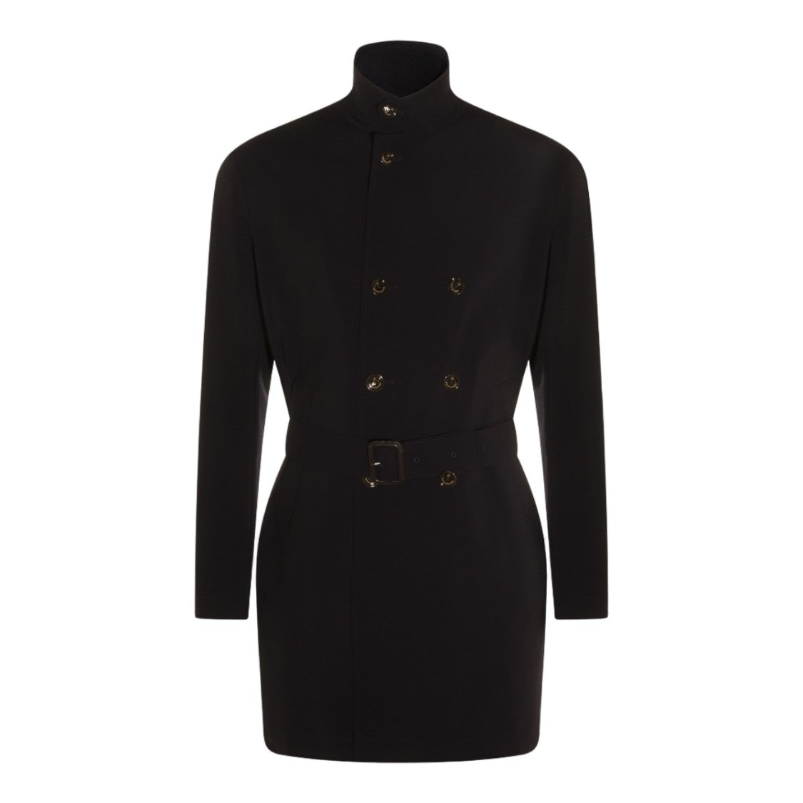 Montecore Tailored Black Jacket With High Stand Collar