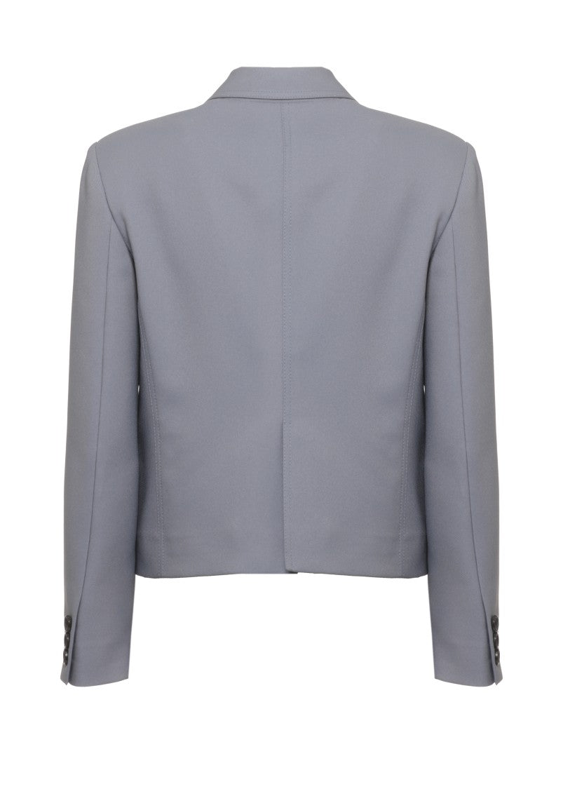 Marni Blue Classic Lapel Satin Blazer