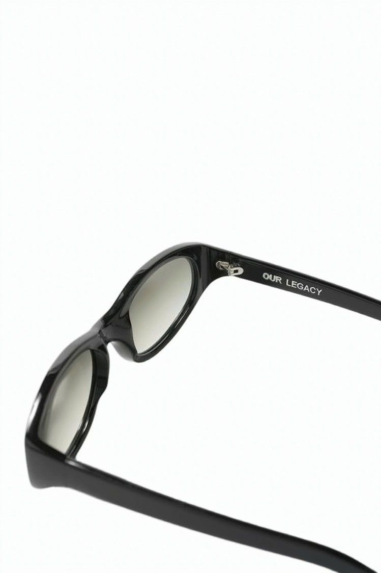 Our Legacy Narrow Oval Frame Sunglasses With Glossy Finish