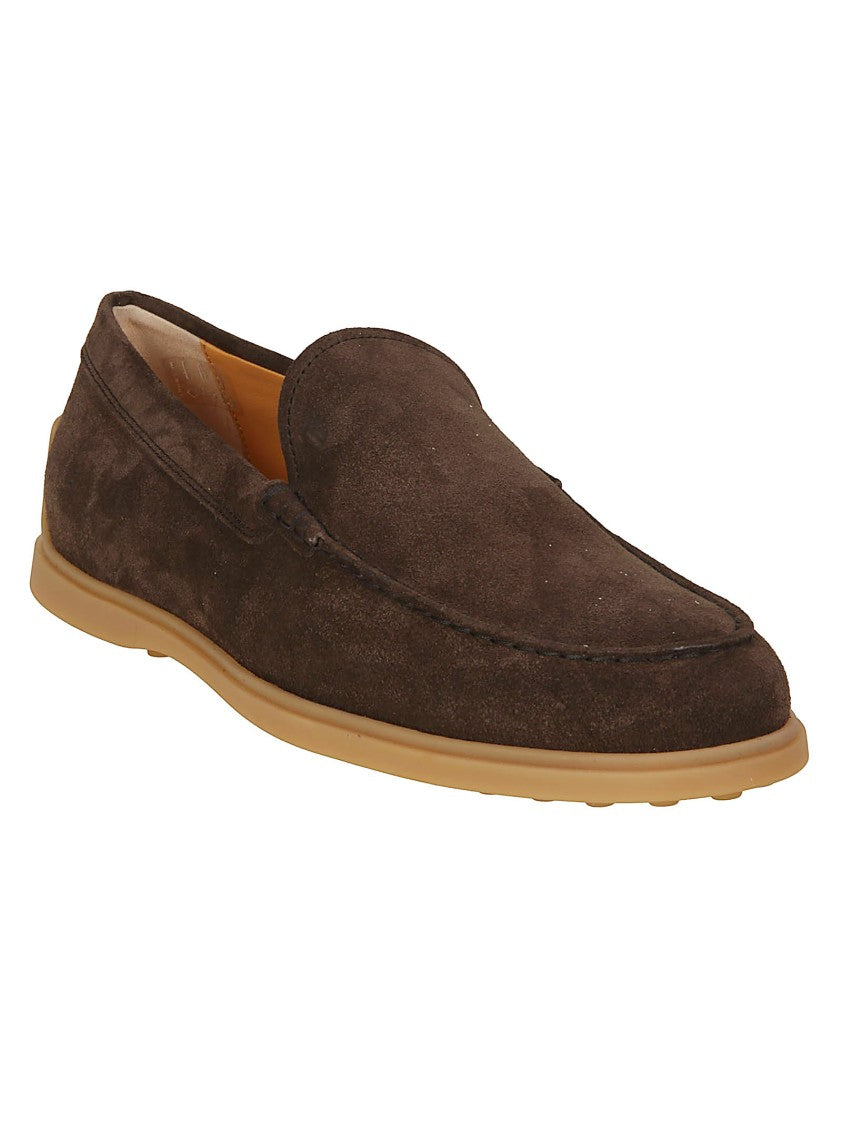 Tod's Brown Pantofola 78L Calf Leather Loafers