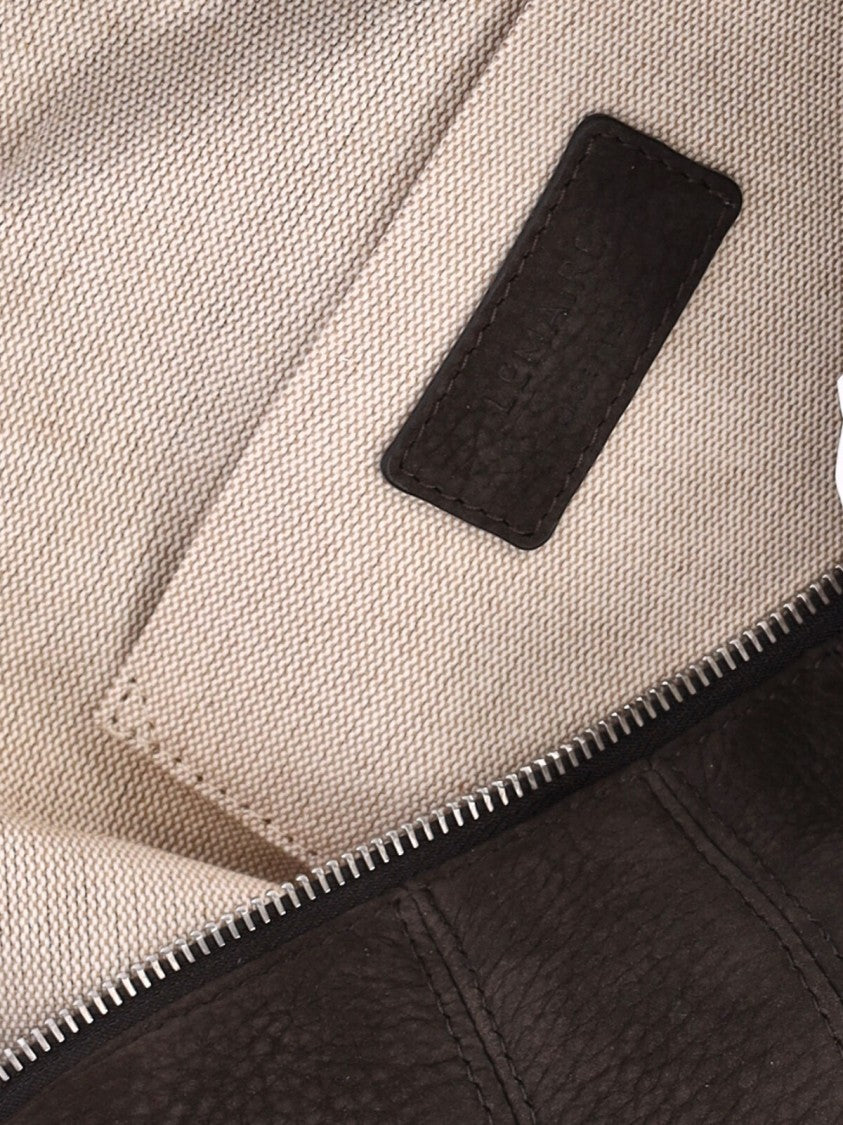 Lemaire Fortune Croissant Brown Nubuck Leather Shoulder Bag