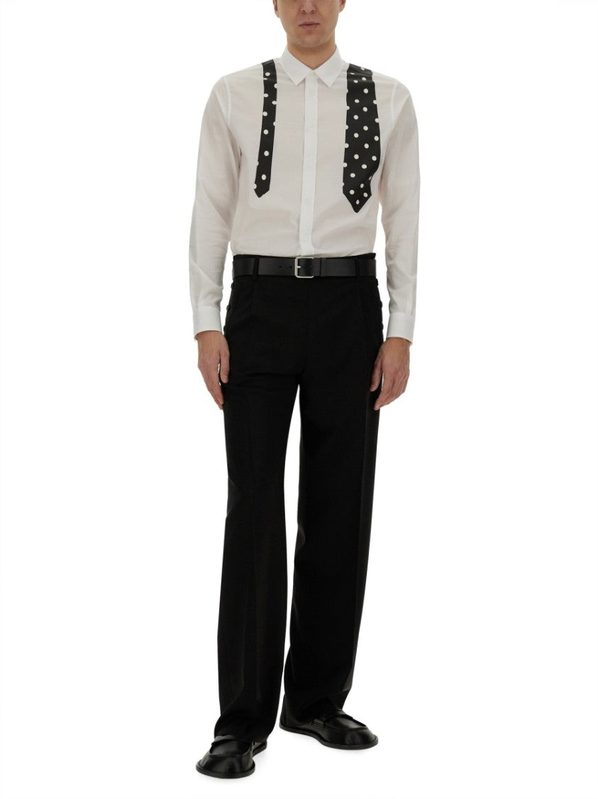 Moschino Regular Fit Black Wool Pants