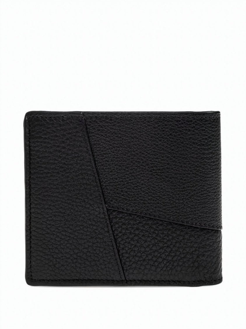 Loewe Textured Calf Leather Bifold Wallet With Geometric Design