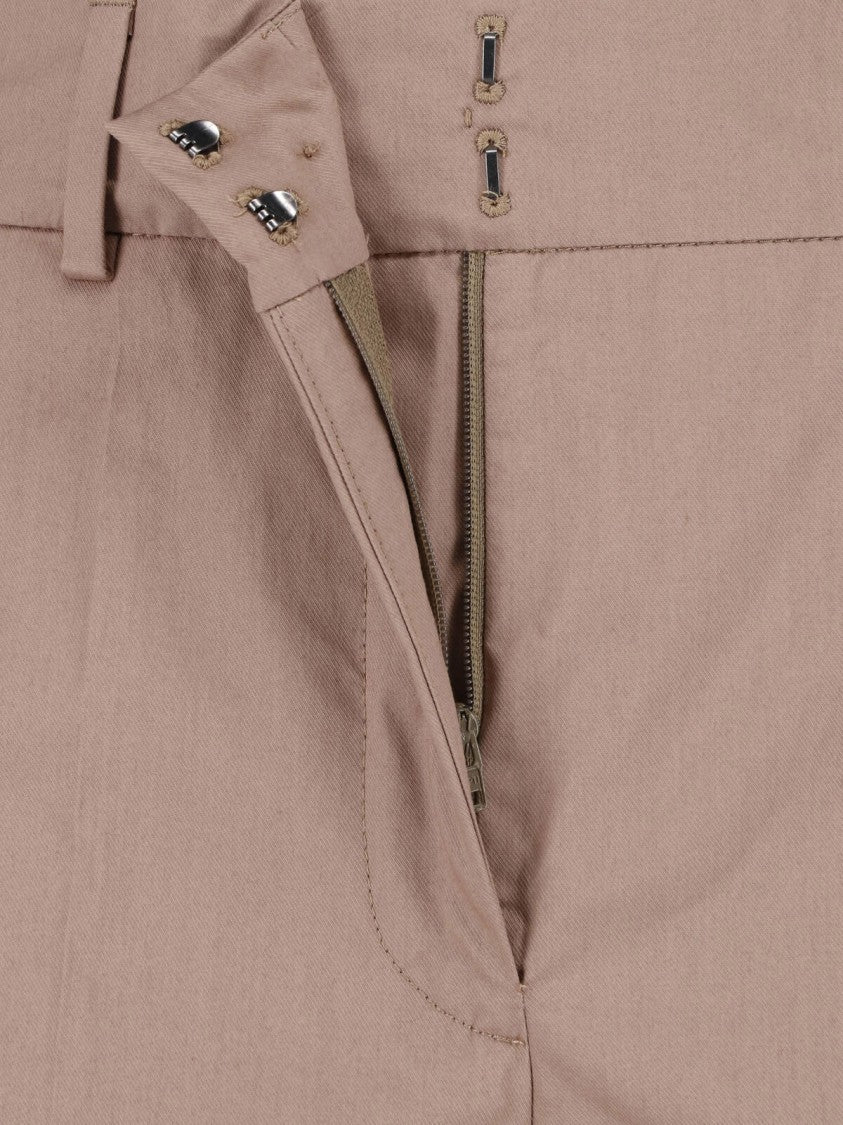Incotex Beige Straight-Leg Tailored Cotton Trousers
