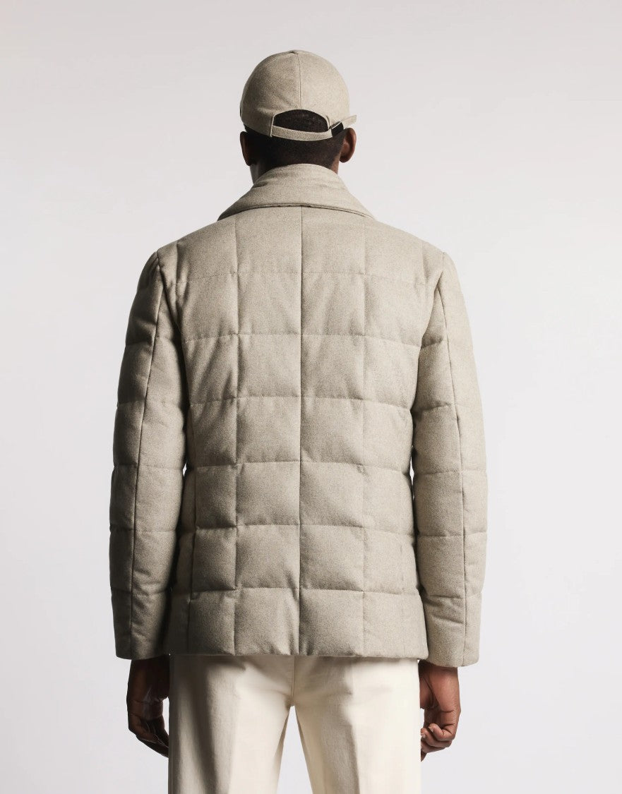 Fay Padded Boxy Down Jacket With Flap Pockets