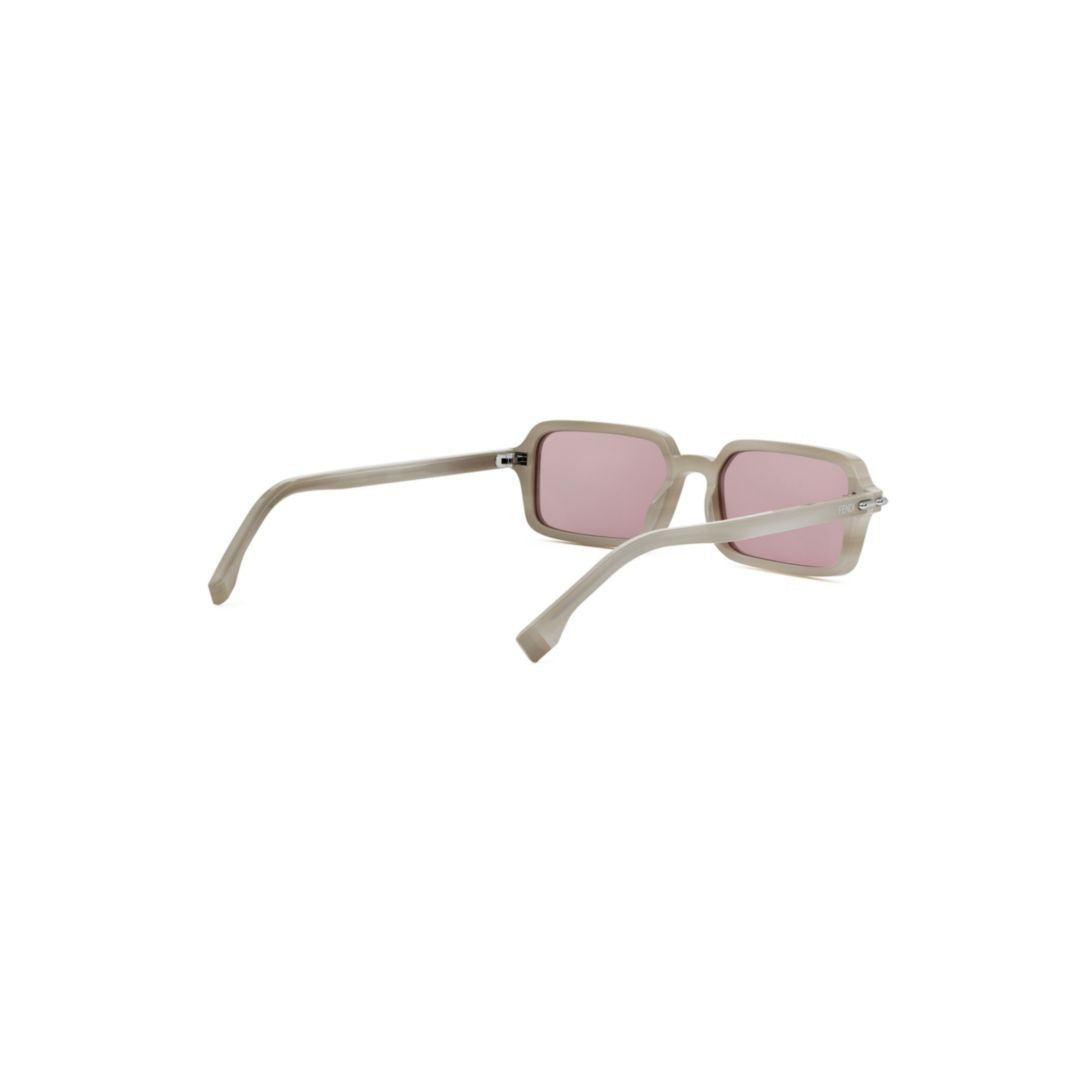 Fendi Fe40174i Translucent Acetate Rectangular Sunglasses