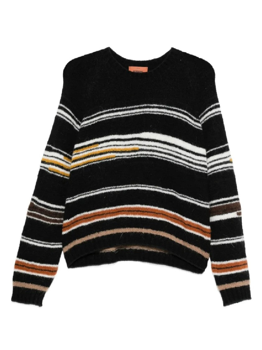 Missoni Horizontal Striped Knit Crewneck Sweater