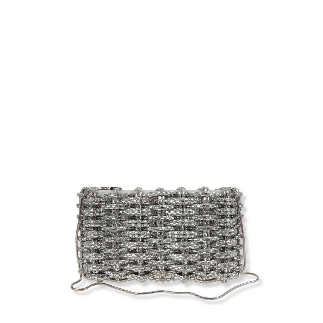 Simkhai Rhinestone-Embellished Woven Clutch