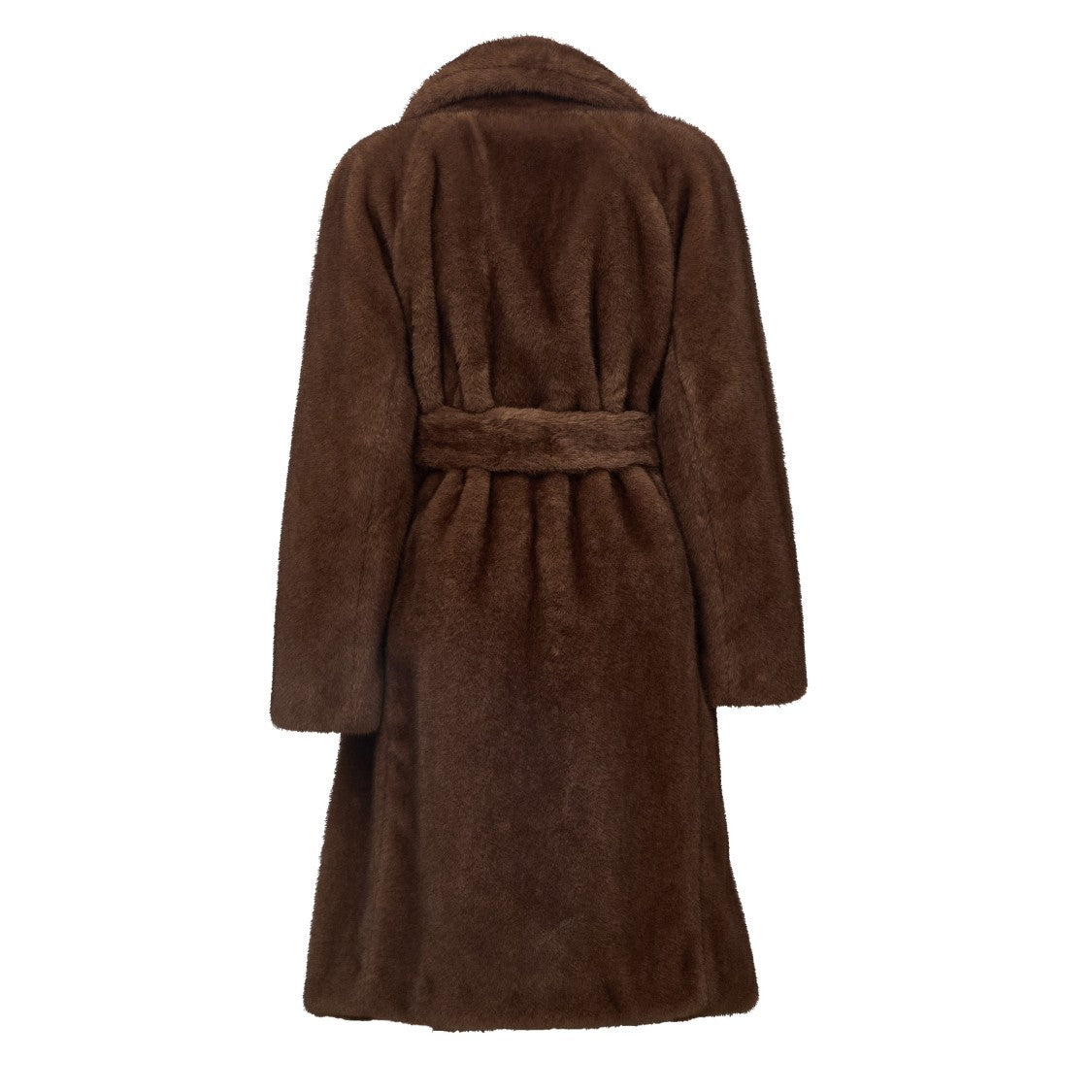 Max Mara Miss Faux Fur Wrap Midi Coat