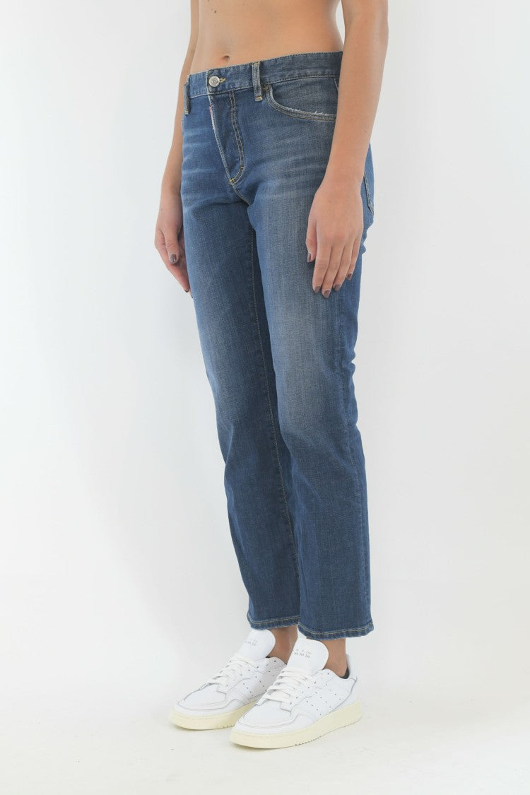 Dsquared2 Blue Denim Boyfriend Jeans
