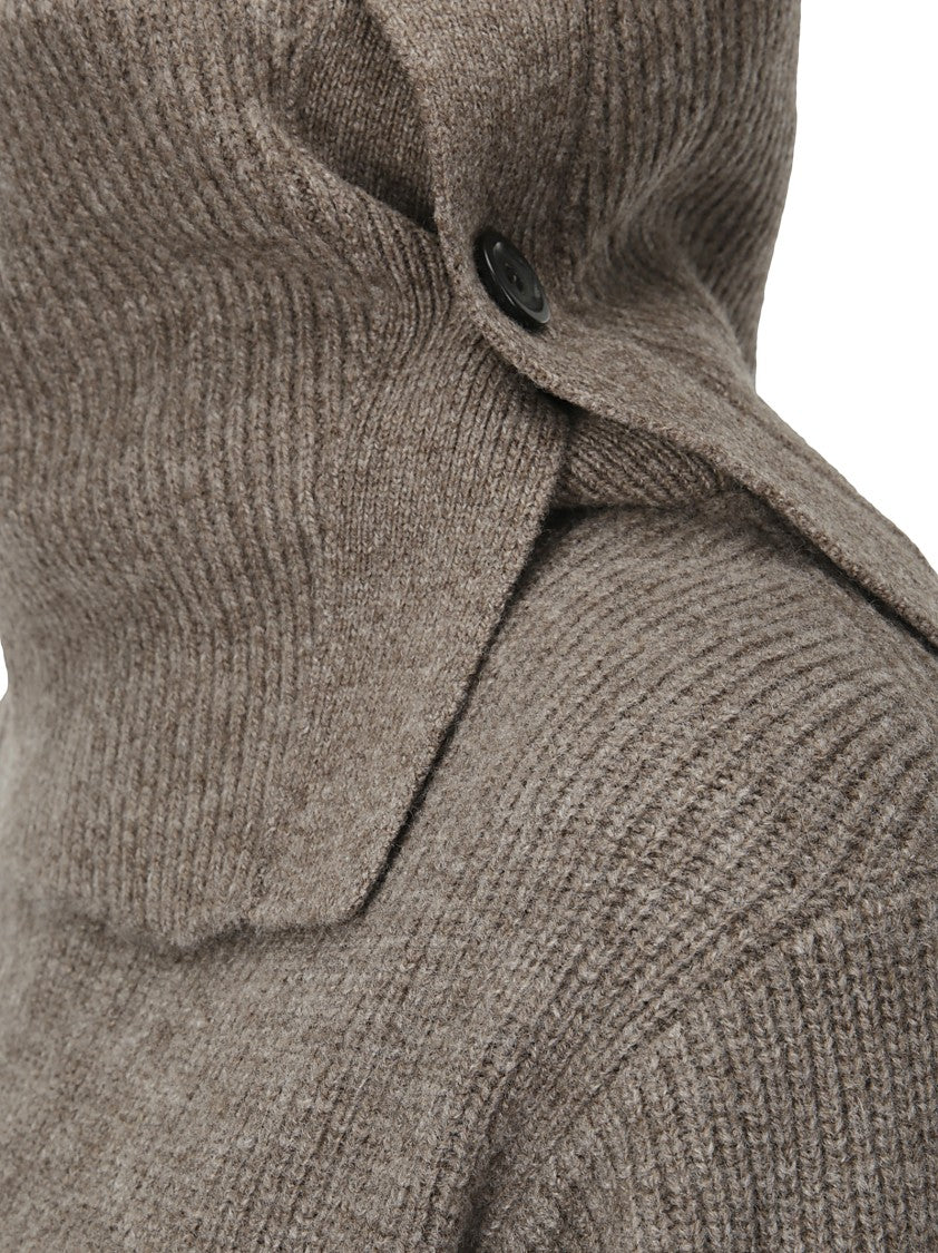 Dawei Long-Sleeved Ribbed Sweater