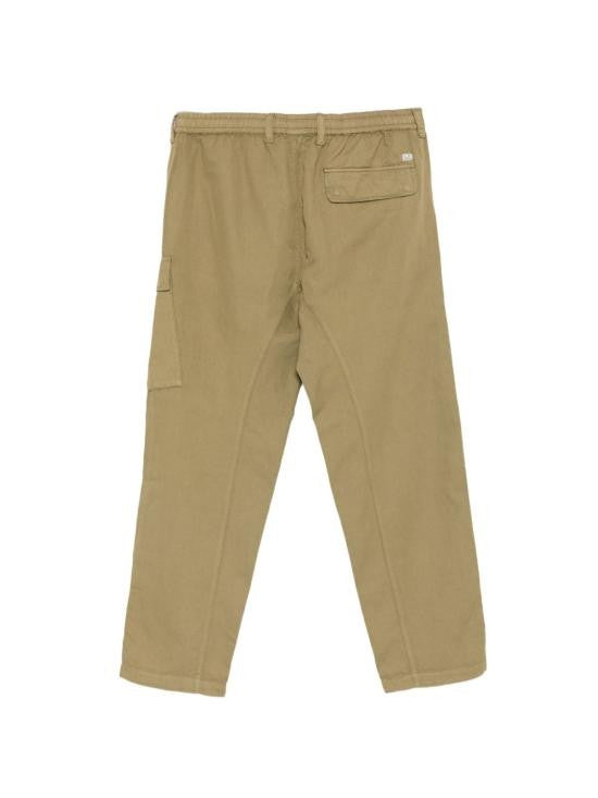 C.P. Company Beige Straight Pants With Flap Pocket And Emblem