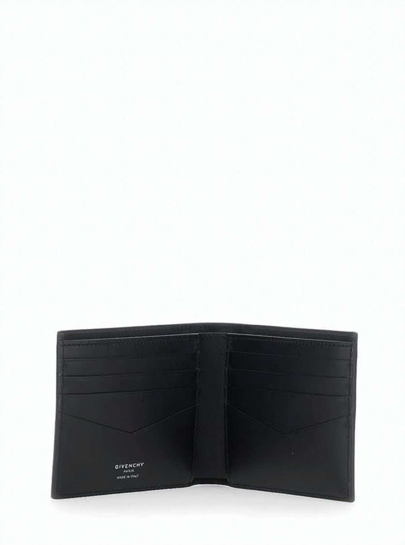 Givenchy Bifold Wallet In Smooth Calf Leather With Embossed Detailing
