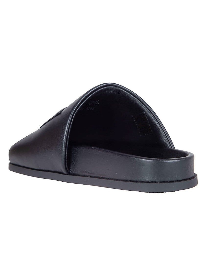 Givenchy Asymmetrical Padded Black Nappa Mule Sandals