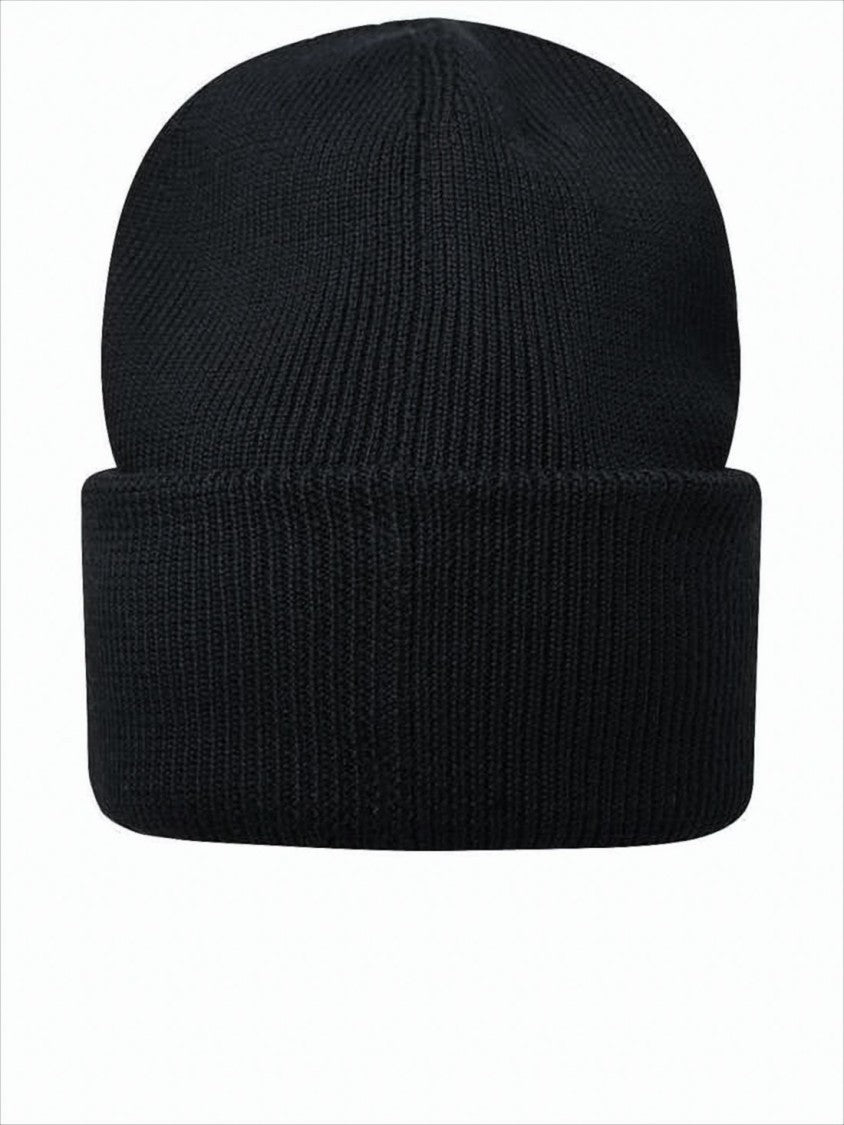 Canada Goose Ribbed Knit Beanie With Embroidered Logo Patch