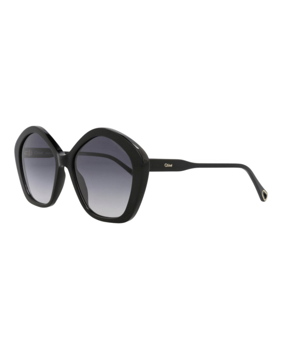Chloé Round-Oval Bio Acetate Sunglasses With Gradient Lenses