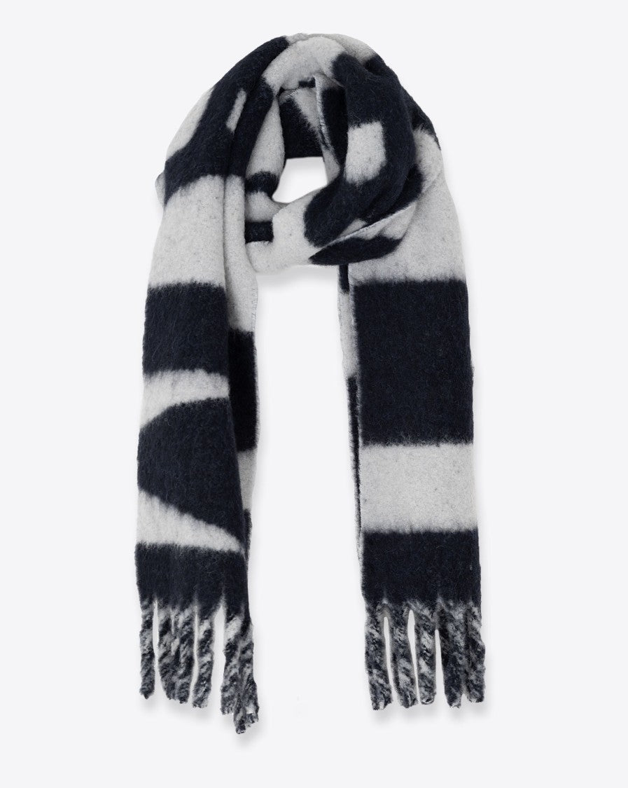 Isabel Marant Long Rectangular Scarf With Bold Graphic Design