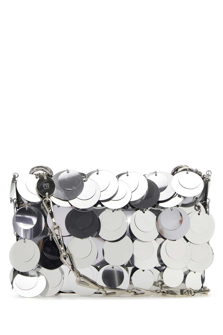 Paco Rabanne Silver Maxi Sequins Nano Shoulder Bag