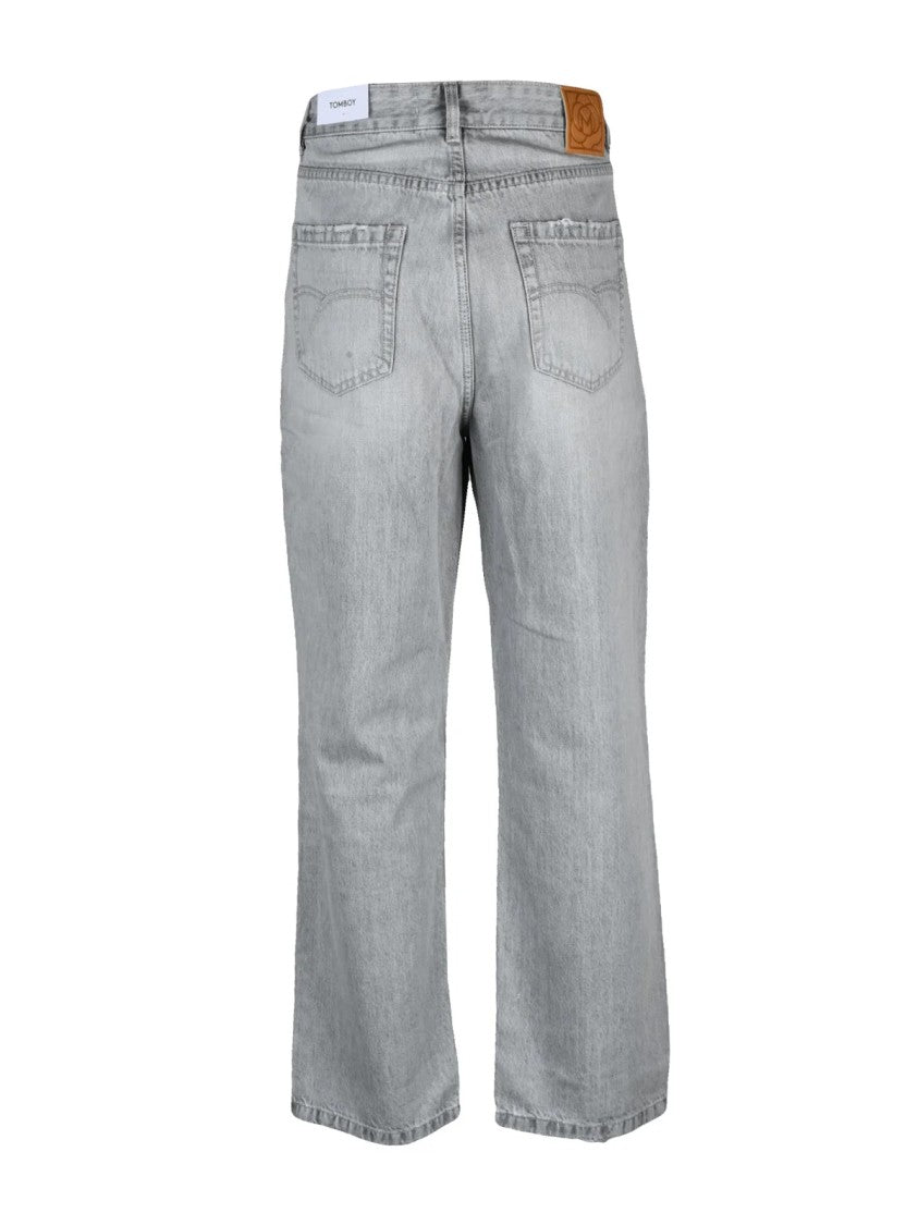 Marella Light Grey Straight Jeans