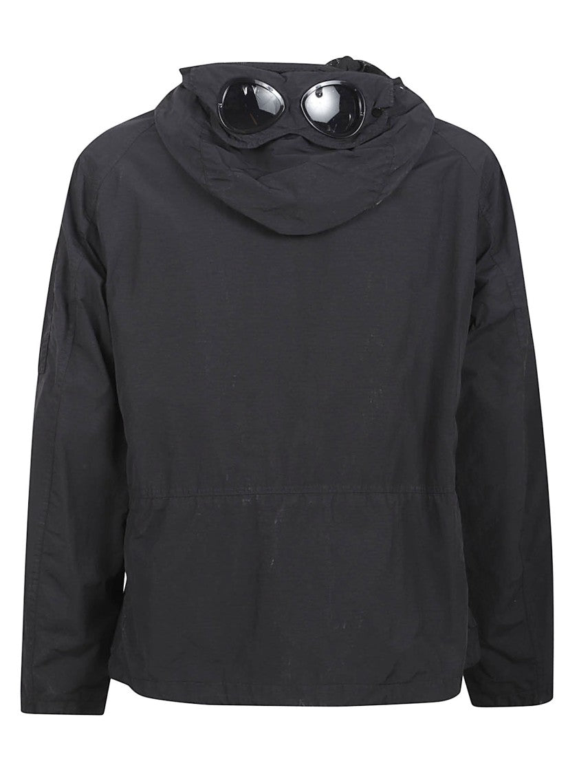 C.P. Company Matte Black Jacket With Integrated Goggles