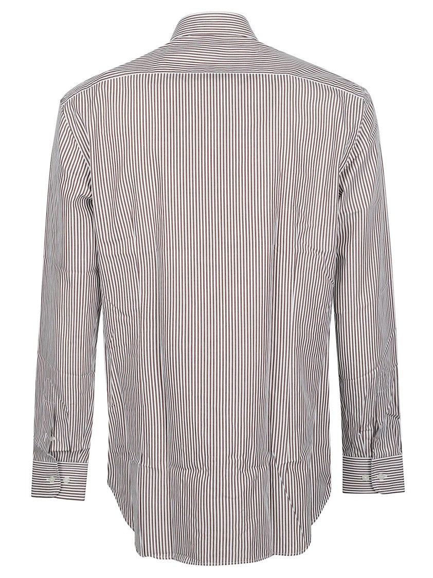 Etro Roma Vertical Striped Long-Sleeve Cotton Shirt