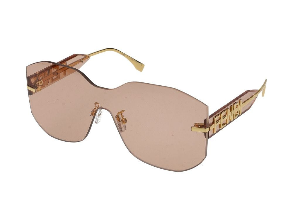 Maison Fendi Gold Fe40067u Geometric Sunglasses