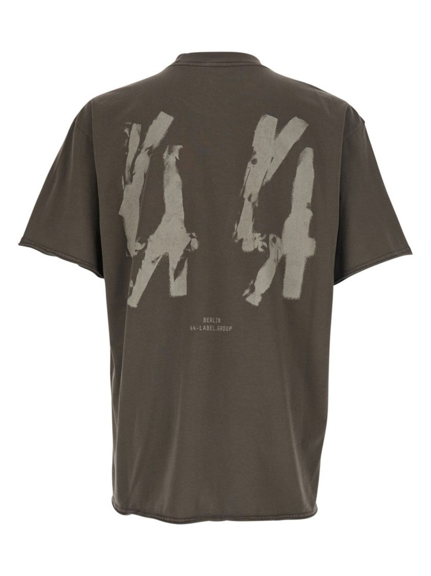 44 Label Group Muted Earthy Subtle Logo Back Printed T-Shirt