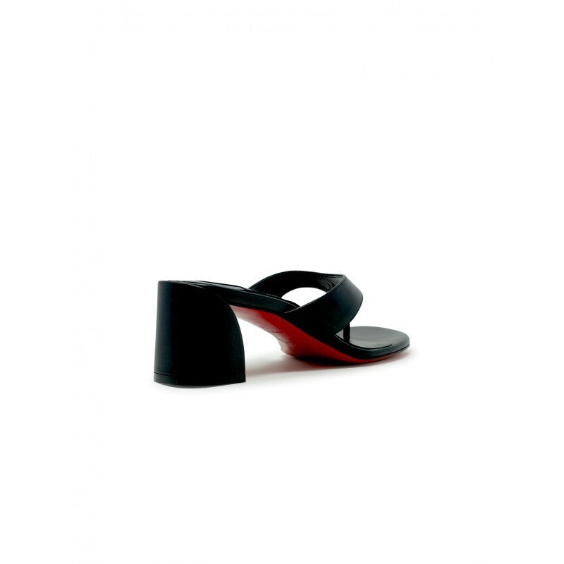 Christian Louboutin 3250164 B439 Black Nappa/Lining Janetonga 55 Mule Sandals
