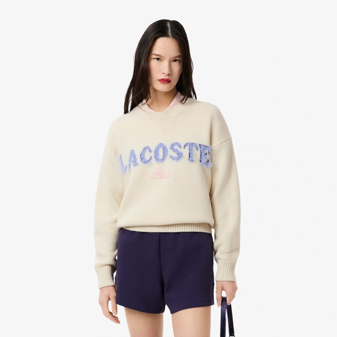 Lacoste Carded Wool Intarsia Sweater