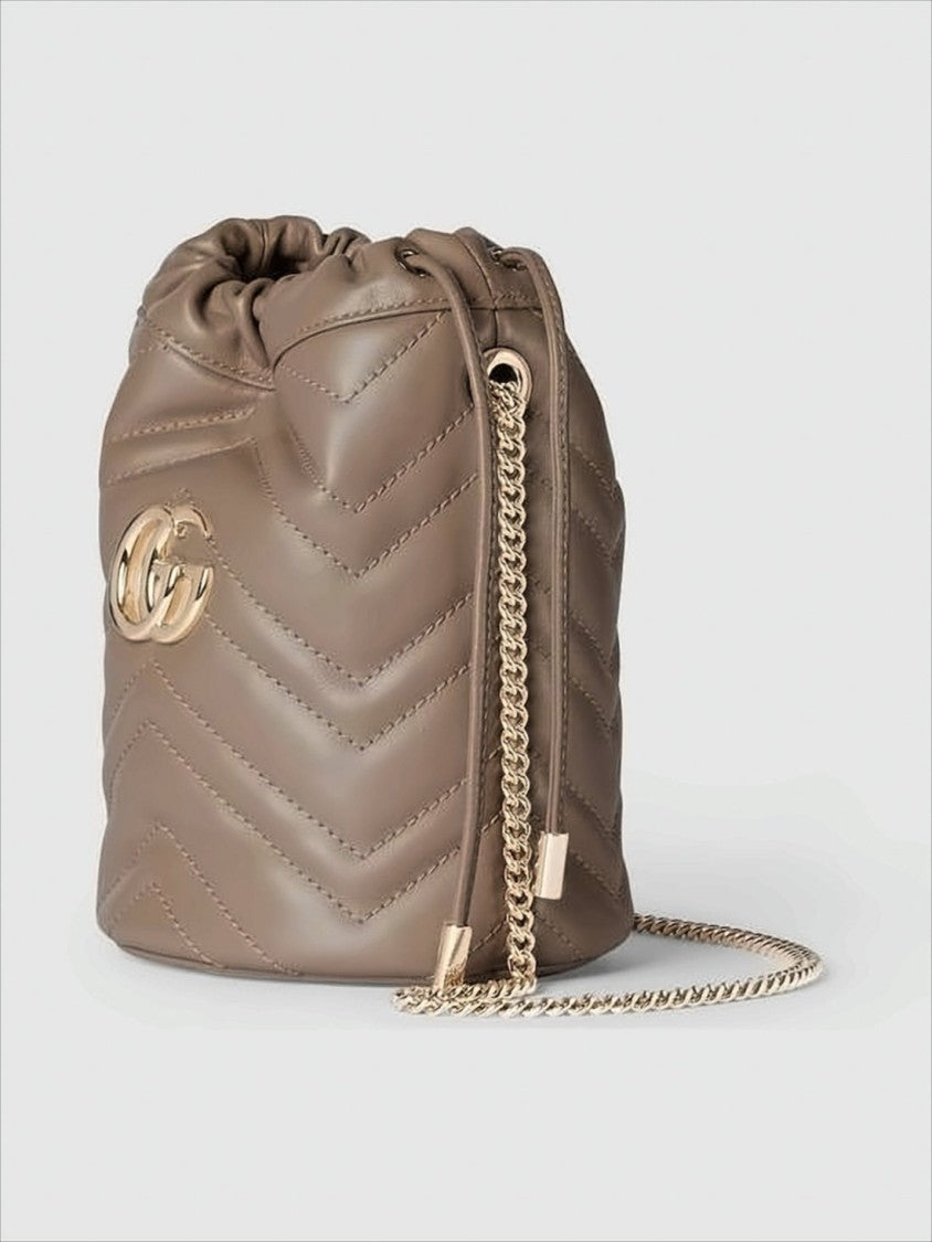 Gucci Chevron-Quilted Leather Shoulder Bag