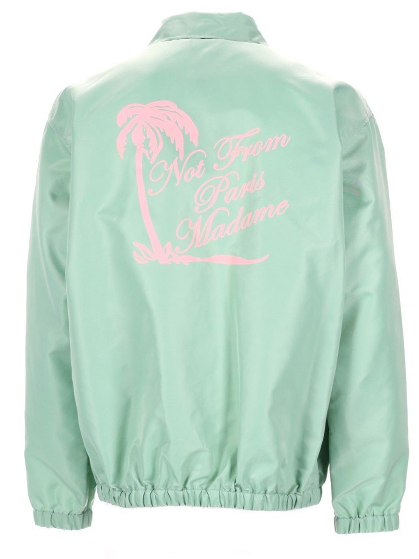 Drôle De Monsieur Mint Green Slogan Palmiers Jacket