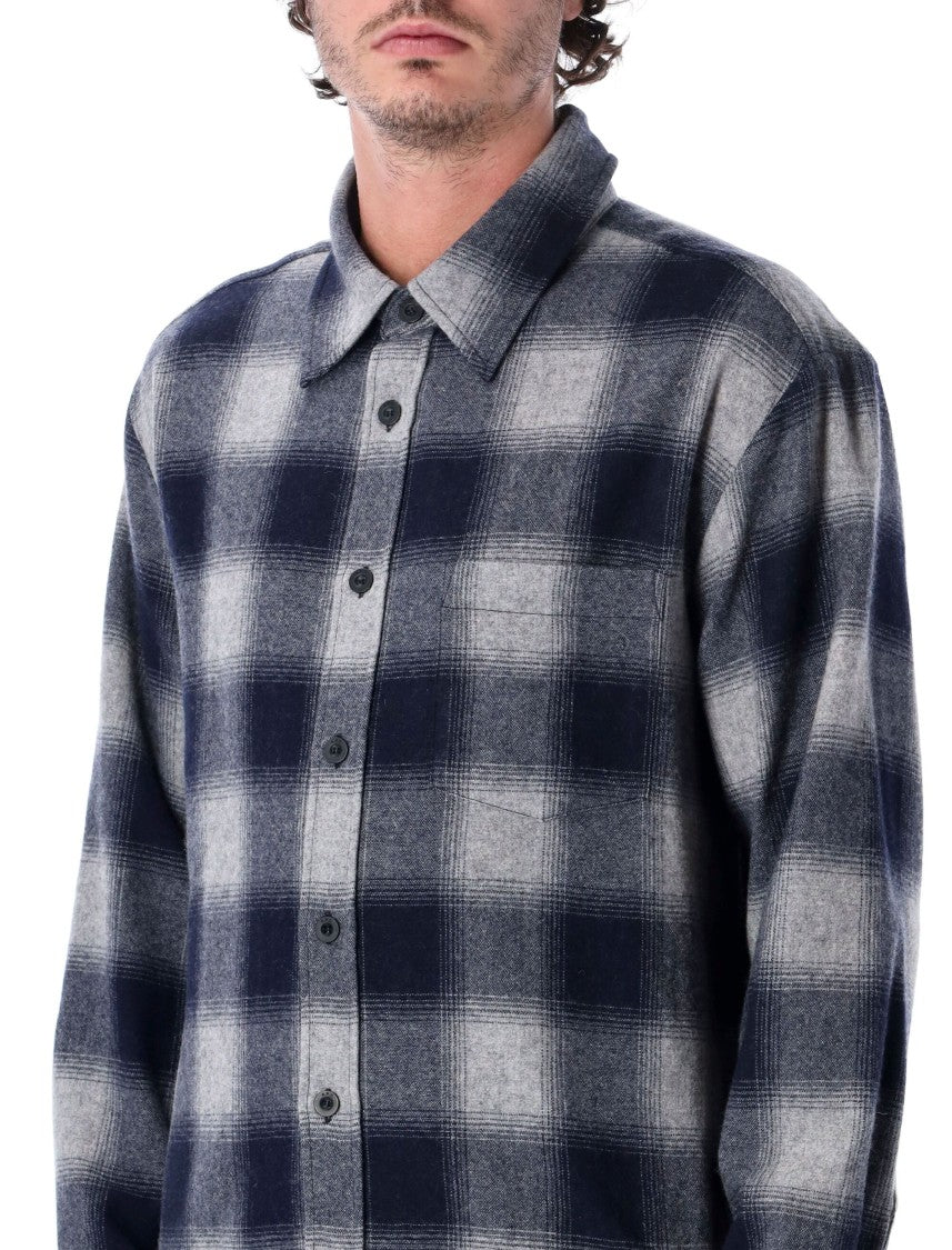 A.P.C. All-Over Check Patterned Dropped Shoulder Overshirt