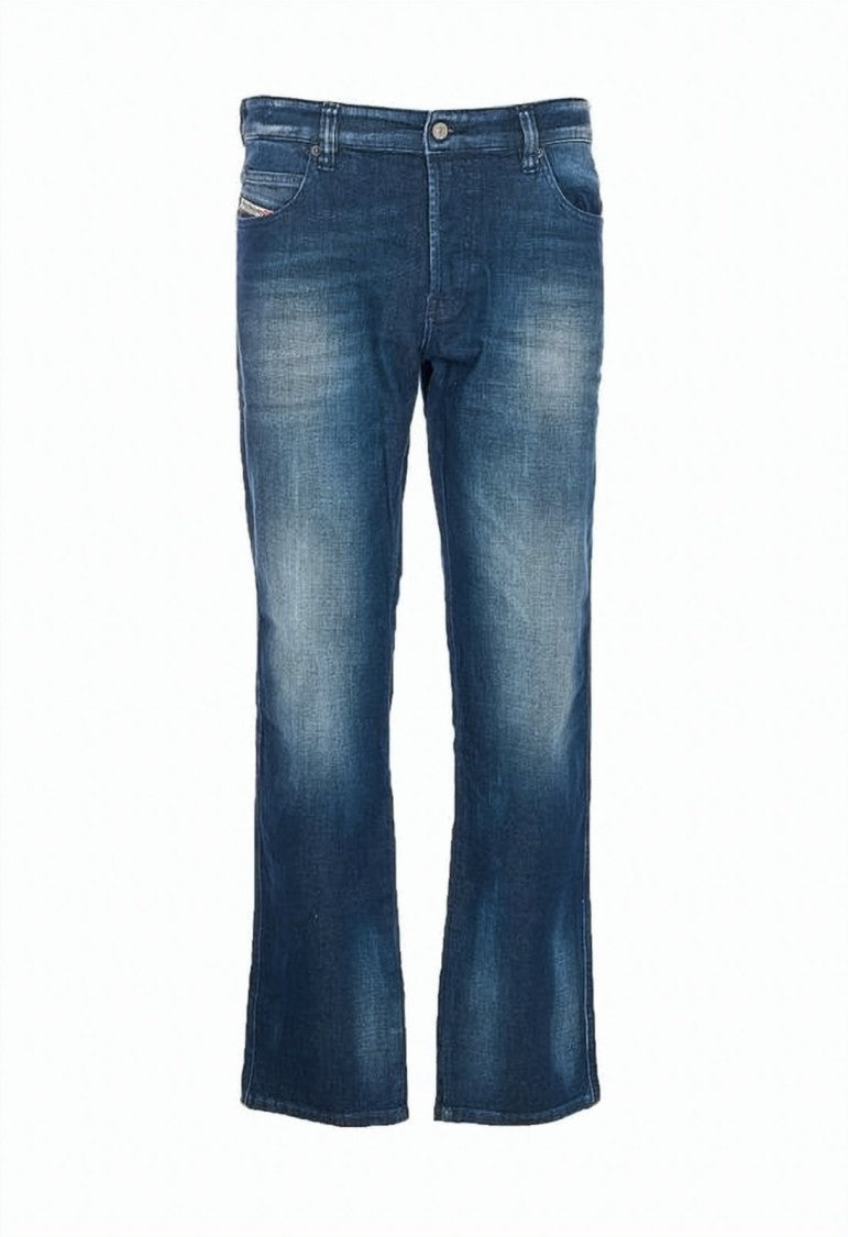 Diesel Straight Leg Denim Pants With Classic Five-Pocket Design