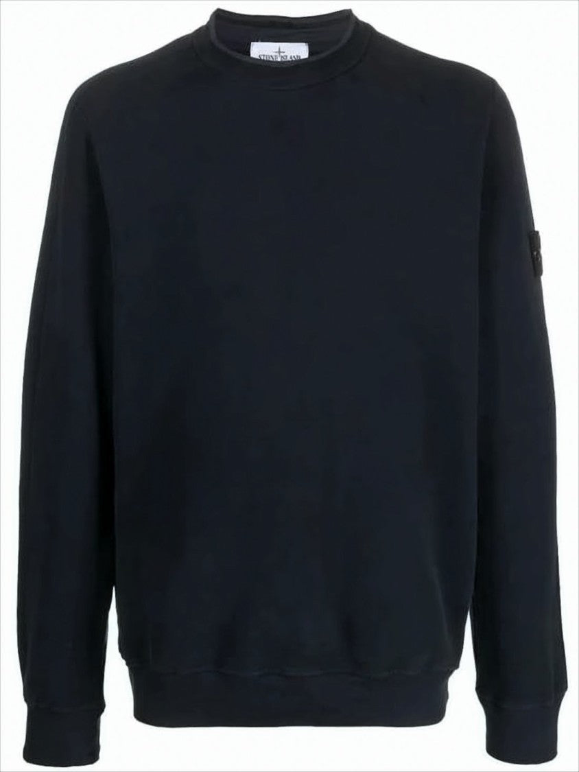 Stone Island Black Long-Sleeve Crewneck Sweatshirt