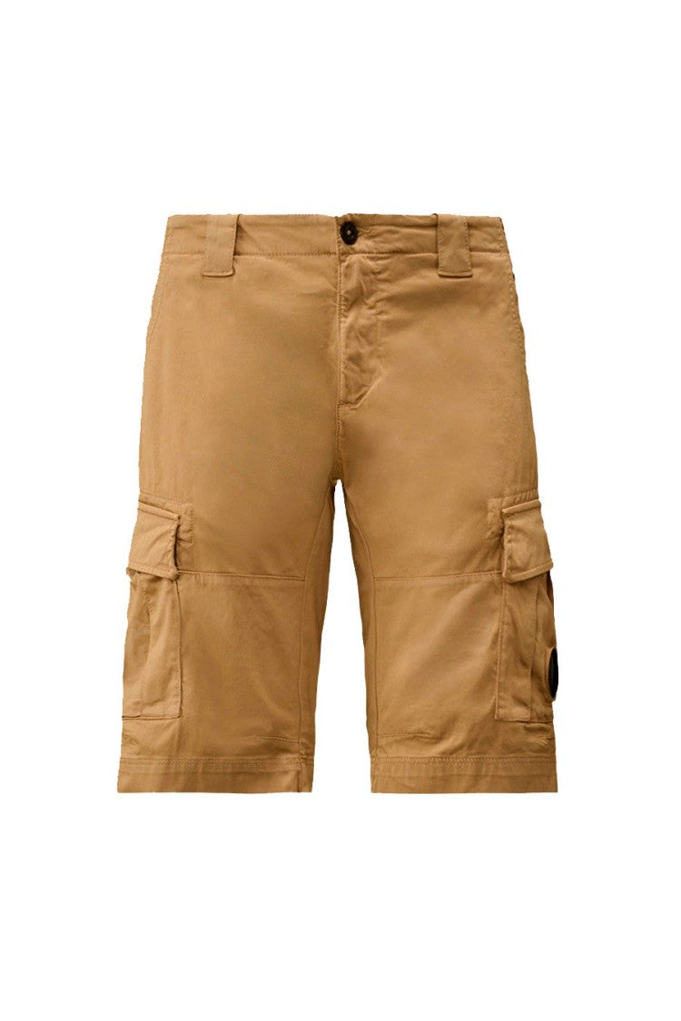 C.P. Company Tan Lens Detail Cotton-Blend Cargo Shorts